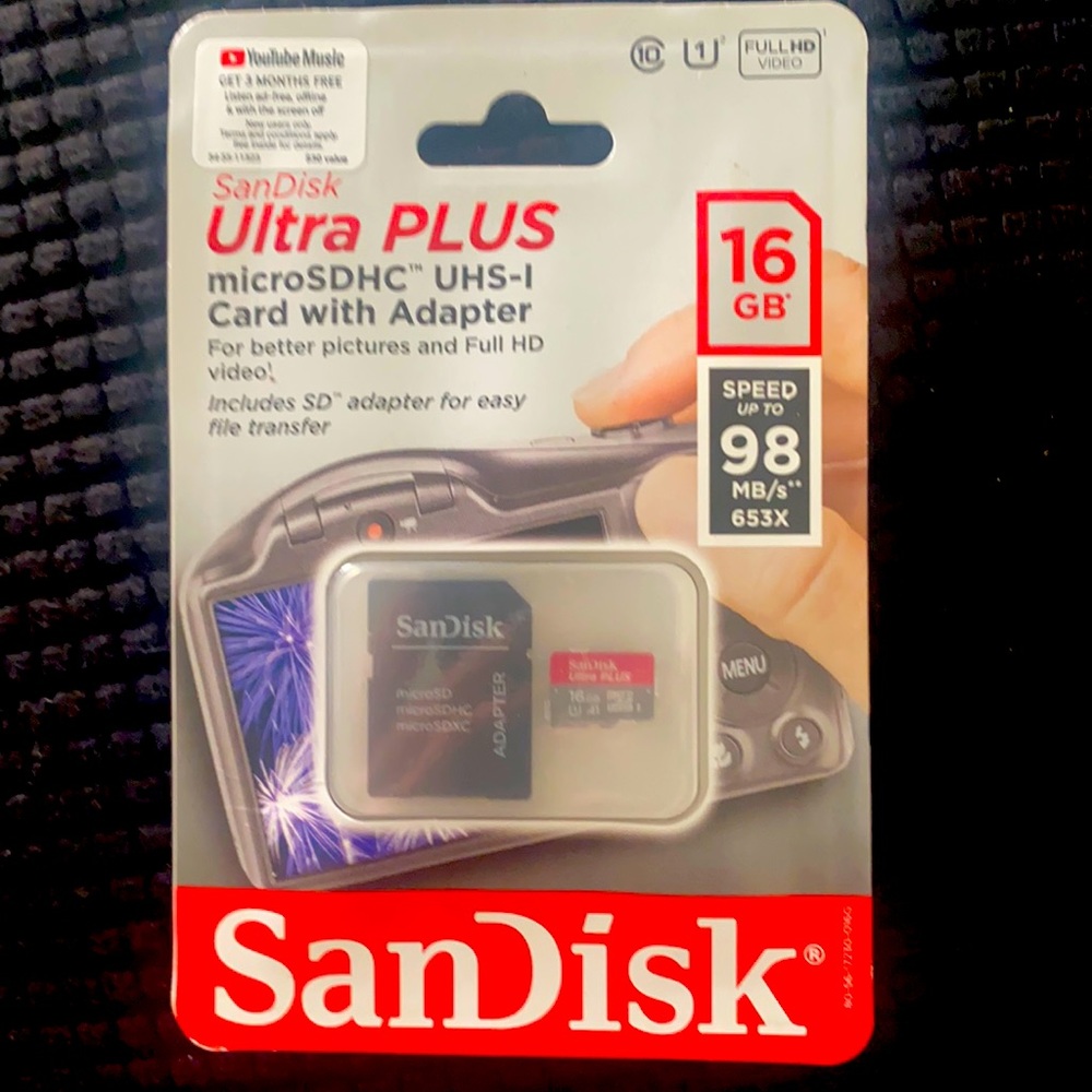 SanDisk Ultra Plus with adapter